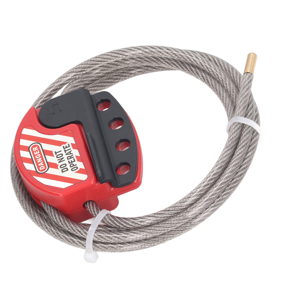 Safety Padlock Set Adjustable Stainless Steel Cable Lockout and 38mm Lockout Tagout Lock with 2 Keys