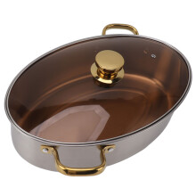 Fish Steam Pot Oval 304 Stainless Steel Multi Use Cookware for Seafood with Rack Ceramic Pan Lid