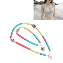 Shell Necklace Vintage Beautiful Skin Friendly Cute Shell Necklace Anklet Set for Birthday N80012 Red Color