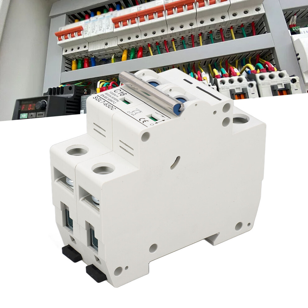 Dc Miniature Circuit Breaker 2P 1000V 16A Din Rail Mount Pv System Isolator Disconnect Switch Thermal Magnetic Release 5081315121296