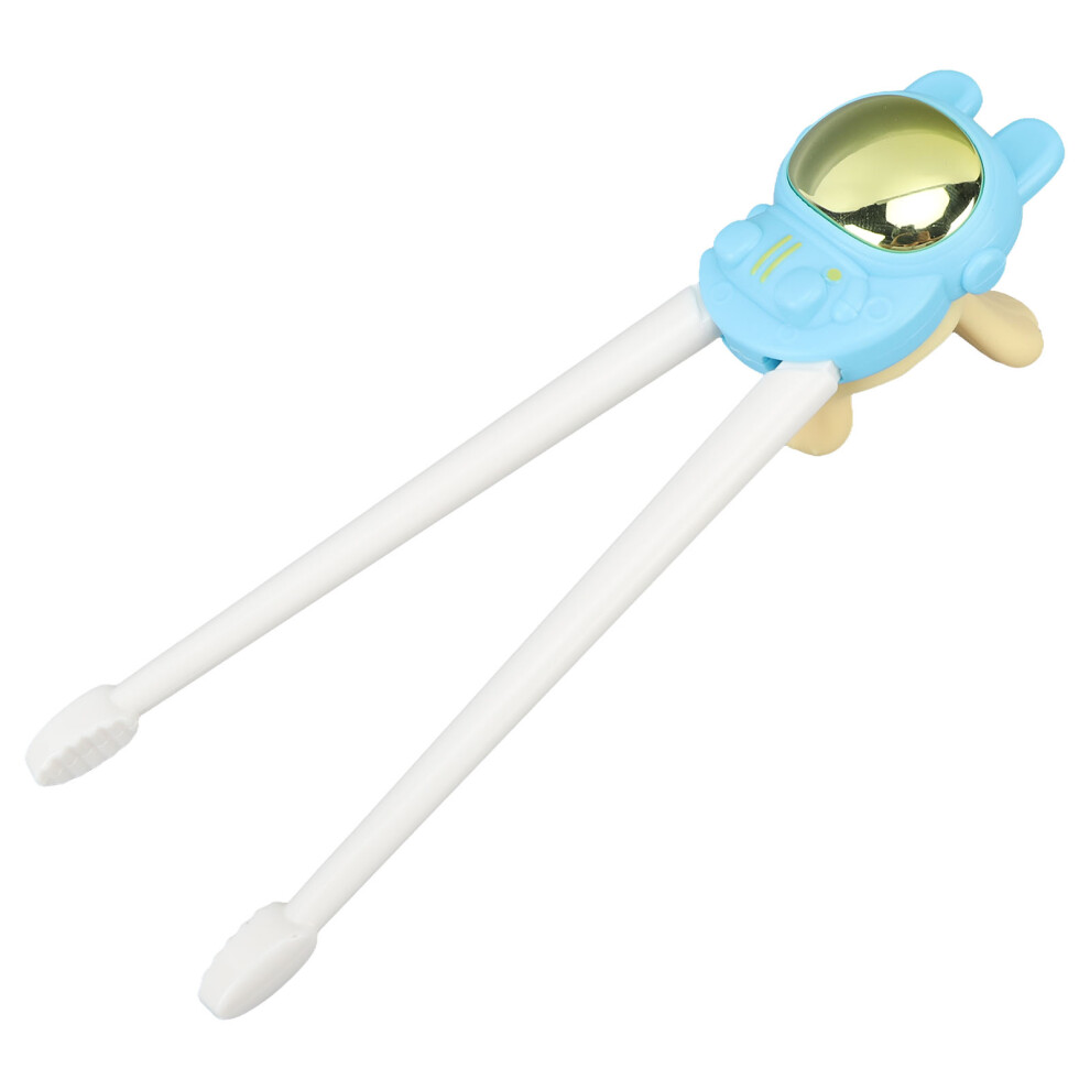 Baby Training Chopsticks Helper Cartoon Pattern Three Dimensional Learning Chopsticks Blue