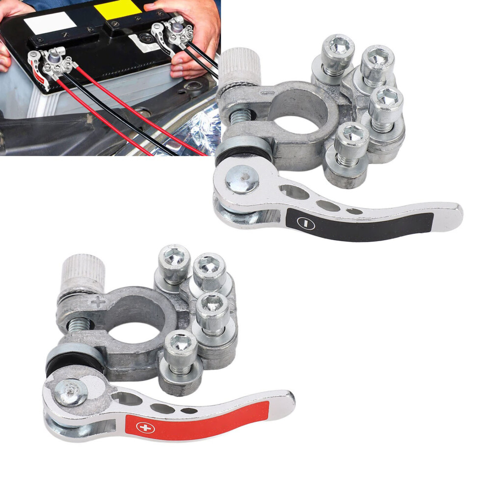 Battery Terminal Connector Quick Release Disconnect 4 Way Positive Negative Type A Posts For Car Cable With Wrench 4671315123386