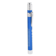 LED Penlight Yellow Lighting Concave Head Aluminum Alloy Medical Pen Light with Pupil Gauge Blue