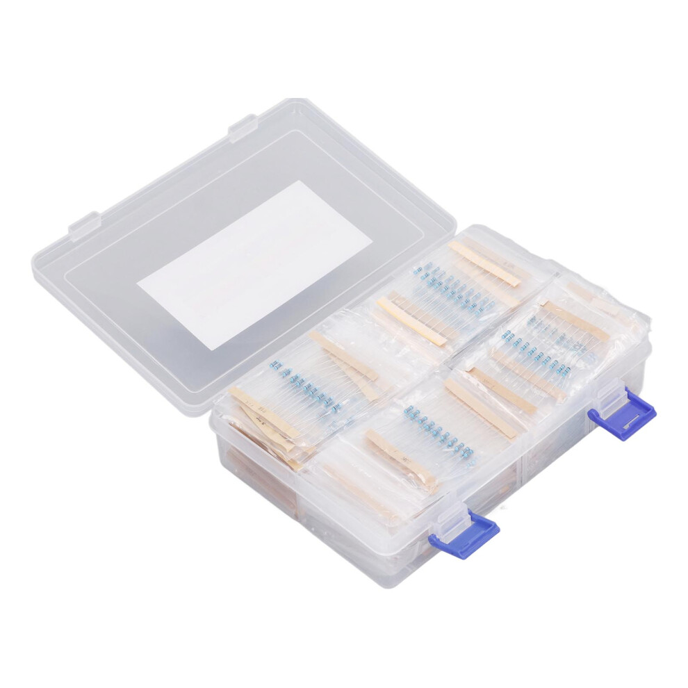 1450 Pcs Resistor Kit 1/4W 1 To 1M Ohm Metal Film Resistors Assortment Kit For Electronic Industry 8201315126023