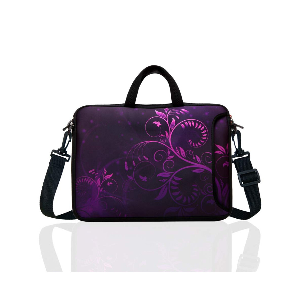 10-Inch Laptop Shoulder Bag Sleeve Case With Padded Handle For 9.6? 9.7" 10" 10.1" 10.5" Ipad/Netbook/Tablet/Reader (Purple) Purple 723576403487