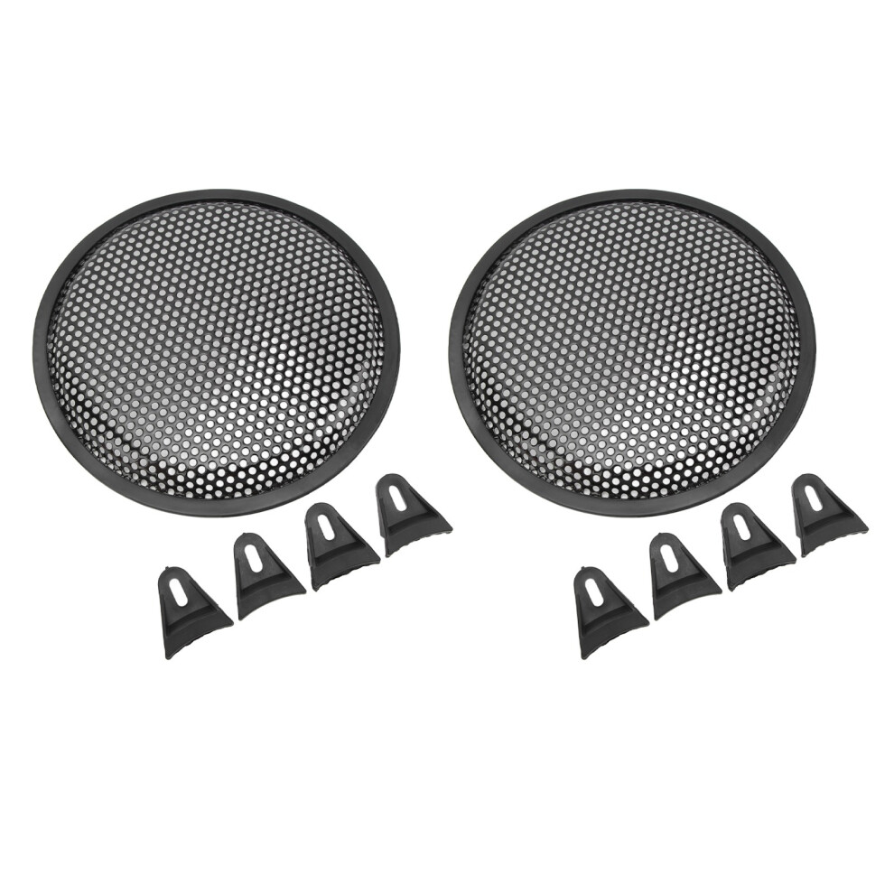 2Pcs Speaker Grill Cover 8 Inch Car Rv Metal Iron Subwoofer Mesh Grill Cover Black 7621315128314