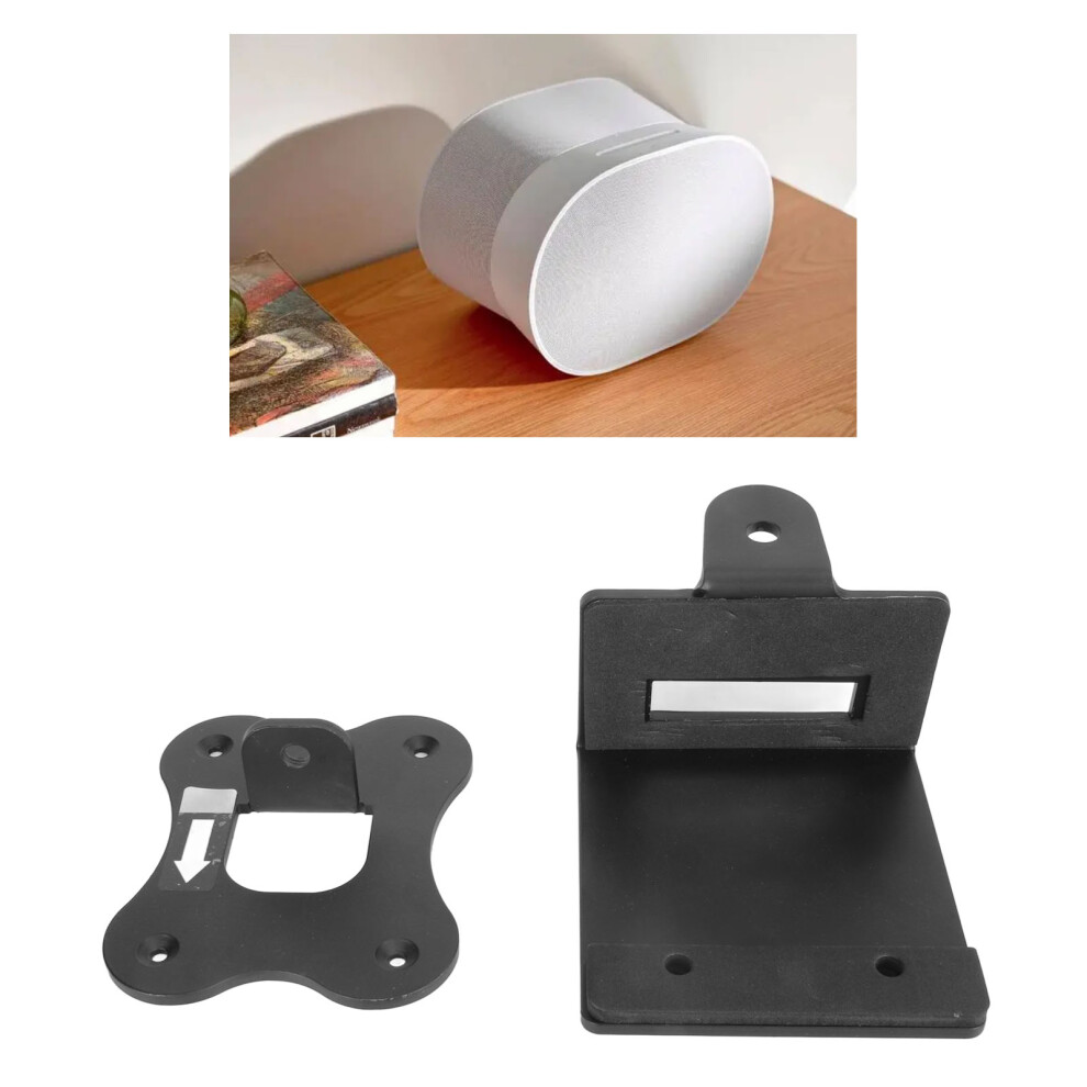 Wireless Speaker Wall Mount Bracket Thickened Metal Stable Space Saving Speaker Accessory for Sonos Era 300 Black