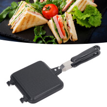 Sandwich Maker Aluminium Alloy Anti Stick Double Sided Bread Panini Baking Press Flip Pan for Naans Bread Pancake