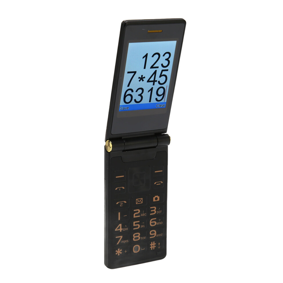 Flip Phone 3In Screen Senior Phone Dual Standby Big Button Flashlight Loud Speaker 5900Mah Battery Basic Phone Black 9491315129813