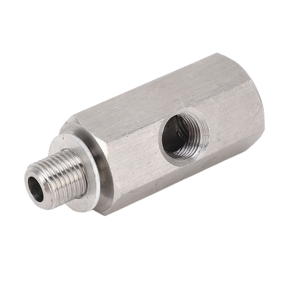M10x1.0 Oil Pressure Sensor Tee To M10 Adapter Turbo Supply Feed Line Gauge Stainless Steel 5001315132160