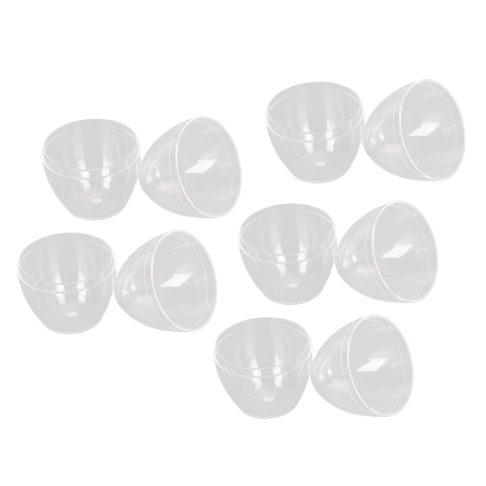 5pcs Makeup Sponge Storage Box Case Portable Transparent Egg Shaped Sponge Blender Holder Container