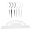 6pcs False Eyelashes Display Stick Holder Applicator Tool 3D Eyelash Extensions Style Try On Sticks 12