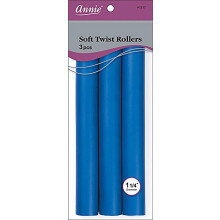 Rodillos de Twist Suave Annie, Azules, Paquete de 3