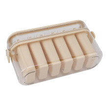 6 Cavities Homemade Ice Bar Molds Ice Bar Making Molds Ice Cream Home Making Molds Beige