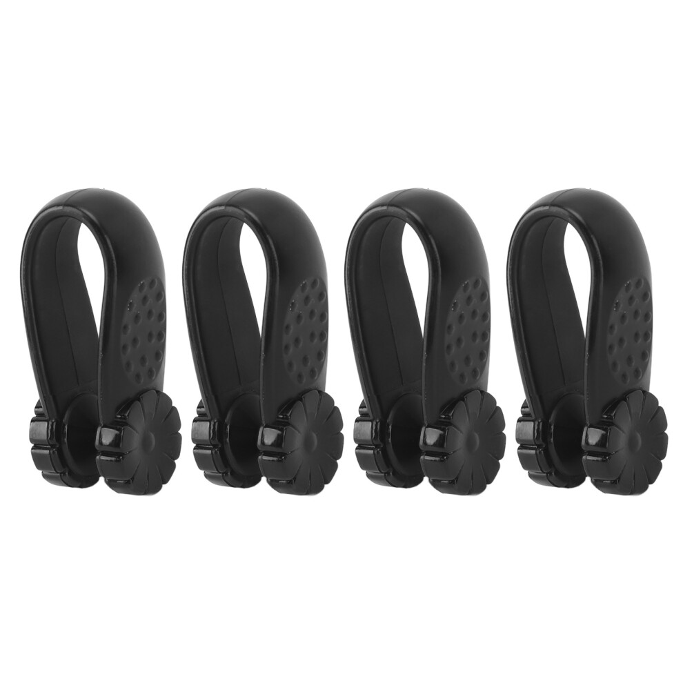 Black 4Pcs Acupressure Relaxation Clip Flower Shaped Universal Wearable Hand Pressure Point Tool
