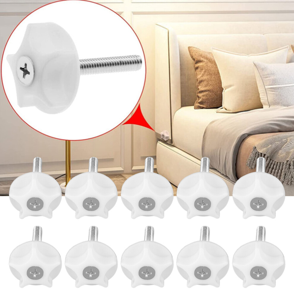 10Pcs Leg Levelers Leveling Foot Adjustable Pp Iron Screw On Easy Operation Furniture Levelers For Headboard Furniture 8731315140762