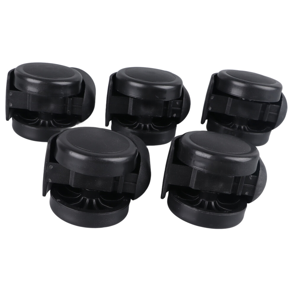 5Pcs Office Chair Wheels Set Plastic Universal Caster Wheel Replacement For Home Furniture Kitchen Shelf Black 8161315142587