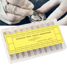 200pcs Watch Screw Tube Stainless Steel 10 Size 1.3mm Width Watch Strap Connection Rod Screw Link Pin Gold Silver