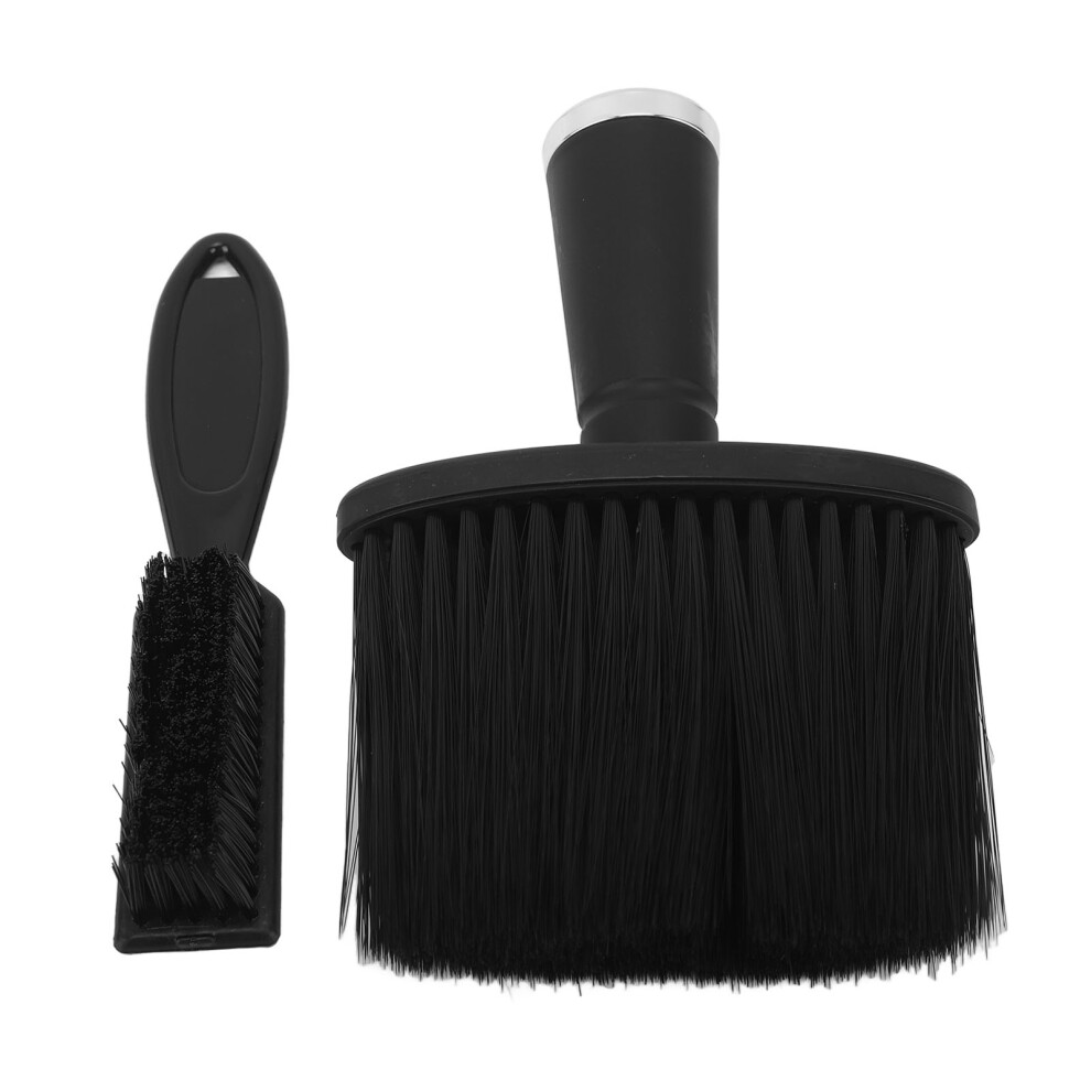 Hair Sweep Brush Soft Nylon Bristles Ergonomic Handle Hairdressing Brush for Beard Neck Face