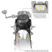 Expandable Waterproof Motorcycle Fuel Bag 15-18L Large Capacity Motorcycle Bag Universal Motorcycle Riding Fuel Bag Motorcycle Tools Storag