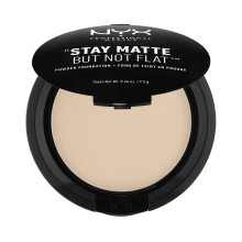 NYX PROFESSIONAL MAKEUP Stay Matte Men inte Platt Puderfoundation, Nude