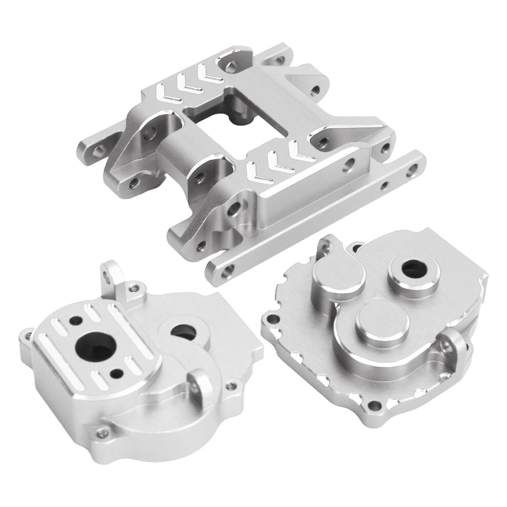 Gearbox Housing and Base Set Aluminum Alloy Low Noise RC Gearbox Case for Traxxas TRX4M 1/18 Silver-image-OPC-PHR2NR9-NEW