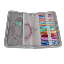 Circular Knitting Needle Set 3 to 10mm Interchangeable Smoothing Circular Needle Set with Storage Bag for Craft Projects