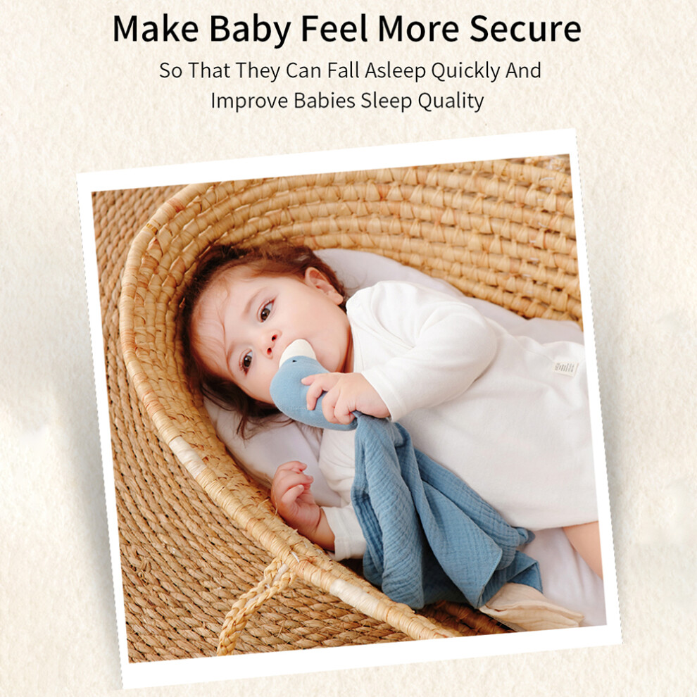 Cute Animal Security Blankets for Babies Soft Cotton Loveys for Babies Soothing Towel Unisex Breathable