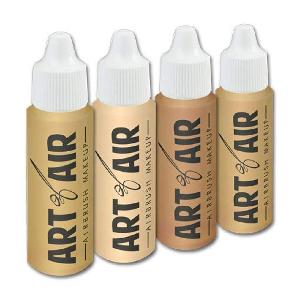 Luftkonst Art Of Air 4Pc Fair Complexion Professional Airbrush Cosmetic Makeup Set 1/2 Oz Bottles