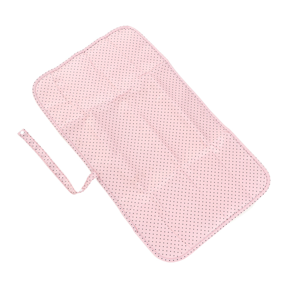 Diaper Changing Pad Waterproof Foldable Portable Nylon Baby Changing Mat For Home Car Outdoor Pink