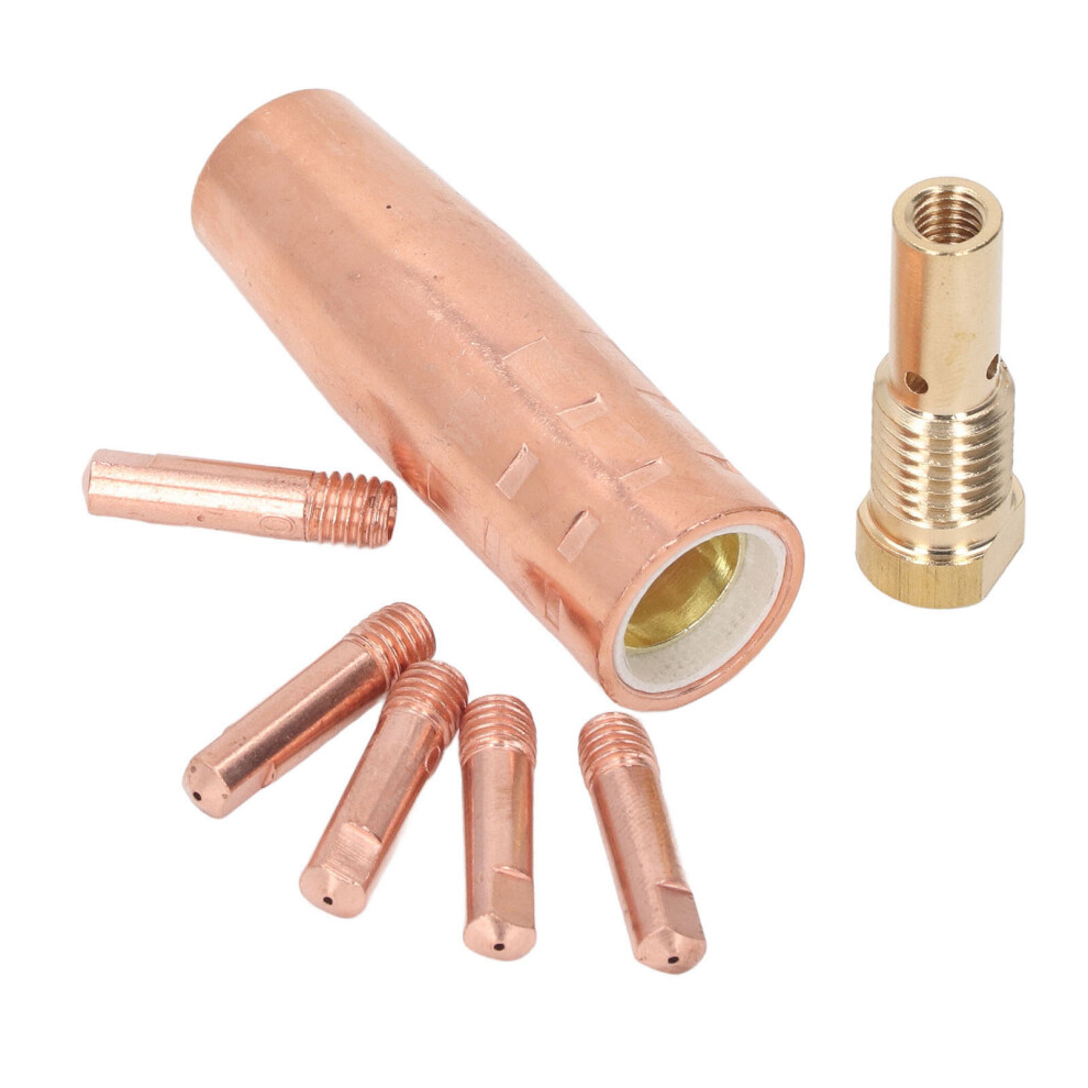 Mig Welding Gun Accessory Flux Core Gasless 0.8Mm 0.031In Brass Nozzle Tips Kit Equipment For Century Fc90/80Gl 9471315159492