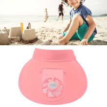 Fan Hat for Women Kids Large Area Sun Protection 3 Gear Wind Speed USB Rechargeable Cooling Hat with Fan for Summer Outdoor Travel Pink