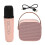 Mini Karaoke Machine Set Support Bluetooth AUX USB Memory Card Portable Bluetooth Speaker with Wireless Microphone Pink 3