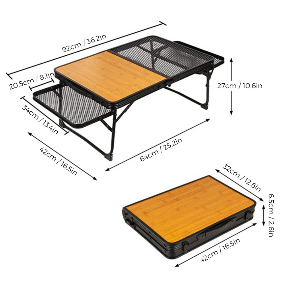 Lixada Folding Camping Table Outdoor Picnic Cooking Station Food Prep Table