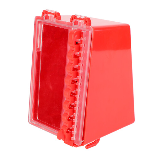 Wall Mount Lock Box 8 Hole Positions Hanging Locks Keys Combination Box with Transparent Panel