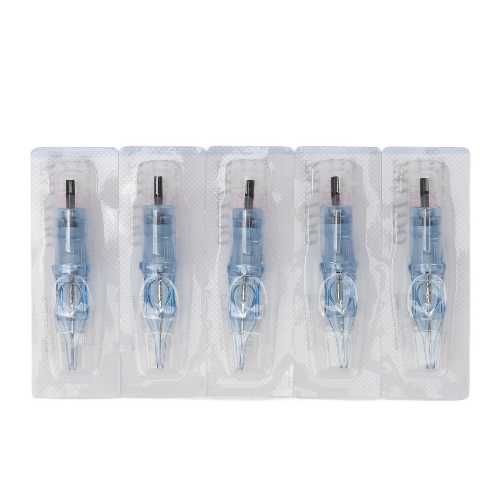 Blue 10Pcs Cartridge Needle Disposable Liner Shader Individual Package Replacement Cartridge Needle For Salon Royal 1207Rs