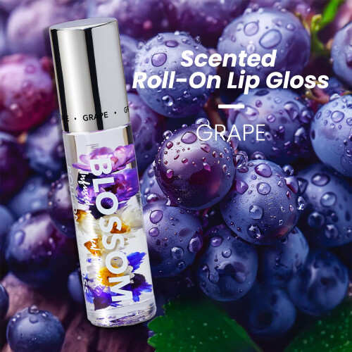 Blossom Roll on Lip Gloss, Αρωματικό Διαφανές Υγρό Χειλιών, 0.2oz, Island Fruit 1