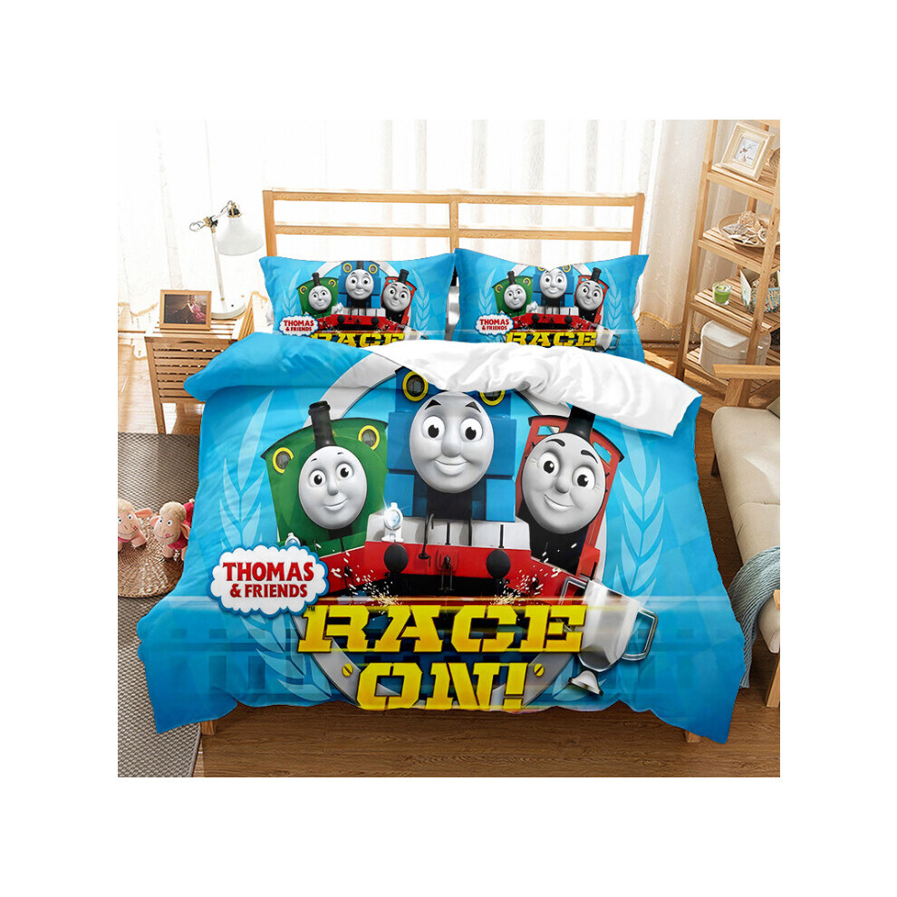 (Style 02-Simple) Housse de couette Thomas Bedding simple, double, king size, Royaume-Uni