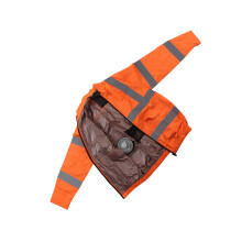 Cordless Fan Jacket Reflective Summer Cooling Fan Clothes Refrigeration Sun Protection Work Clothes Long Sleeve White Fan XL Fluorescent Or