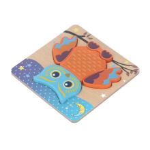 Kids Wooden Puzzle Toddlers Animal Shaped Jigsaw Colorful Preschool Educational Tools Owl