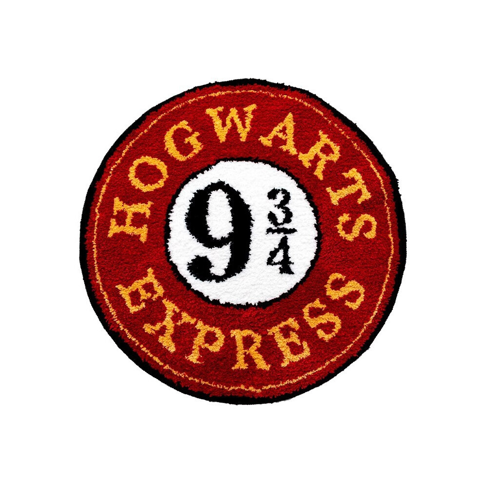 (Gâteau-60 cm) Tapis de sol rond Harry Potter antidérapant pour lit, chambre à coucher, paillasson