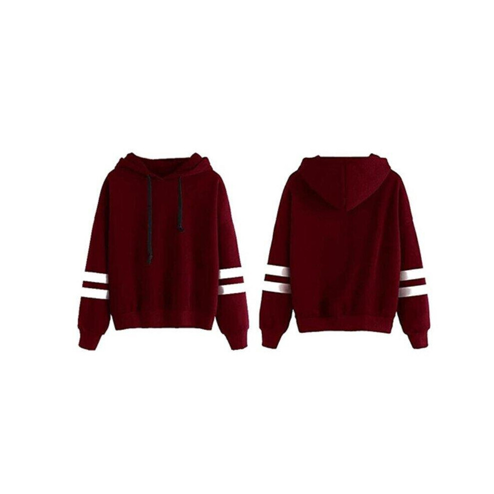(Blanc-2XL) Sweat à capuche ample à manches longues pour femme, pull chaud à capuche, automne-hiver