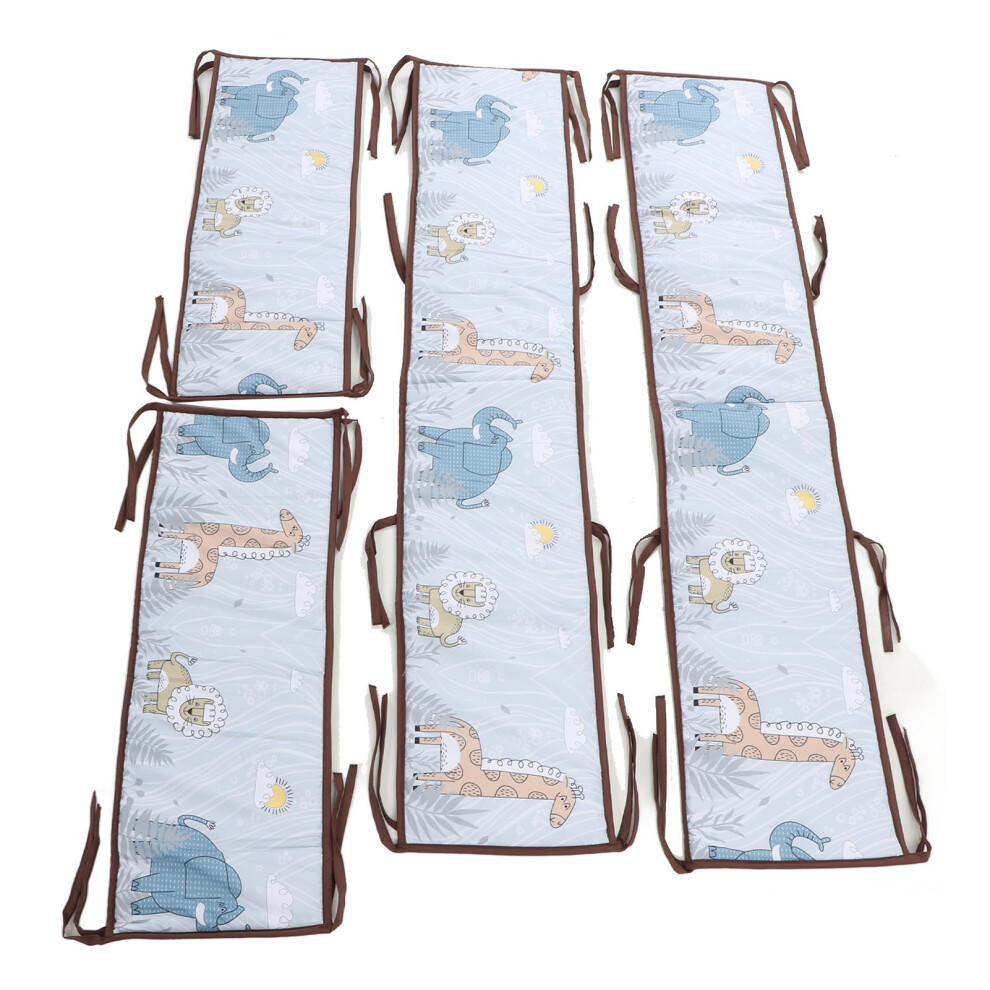 Crib Circumference Breathable Crash Proof Safe Bed Side Soft Wrap Protection Bumper Pad for Boys Girls Type2