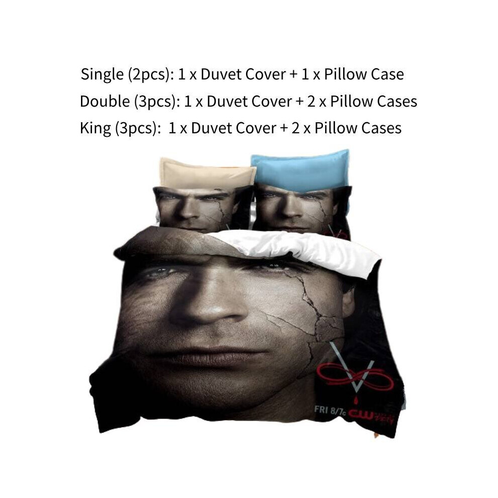(Style D-King (240 * 220 cm))) Parure de lit The Vampire Diaries simple, double, king size, housse de