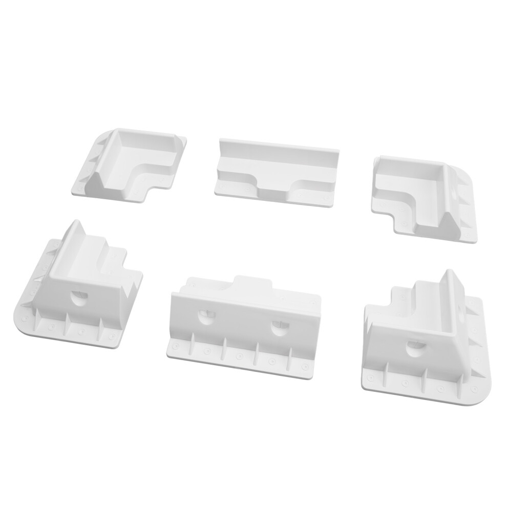 6Pcs Solar Panel Roof Corner Bracket Uv Resistant Drill Free Abs Plastic Anti Aging For Rv Boat White 9481315181652