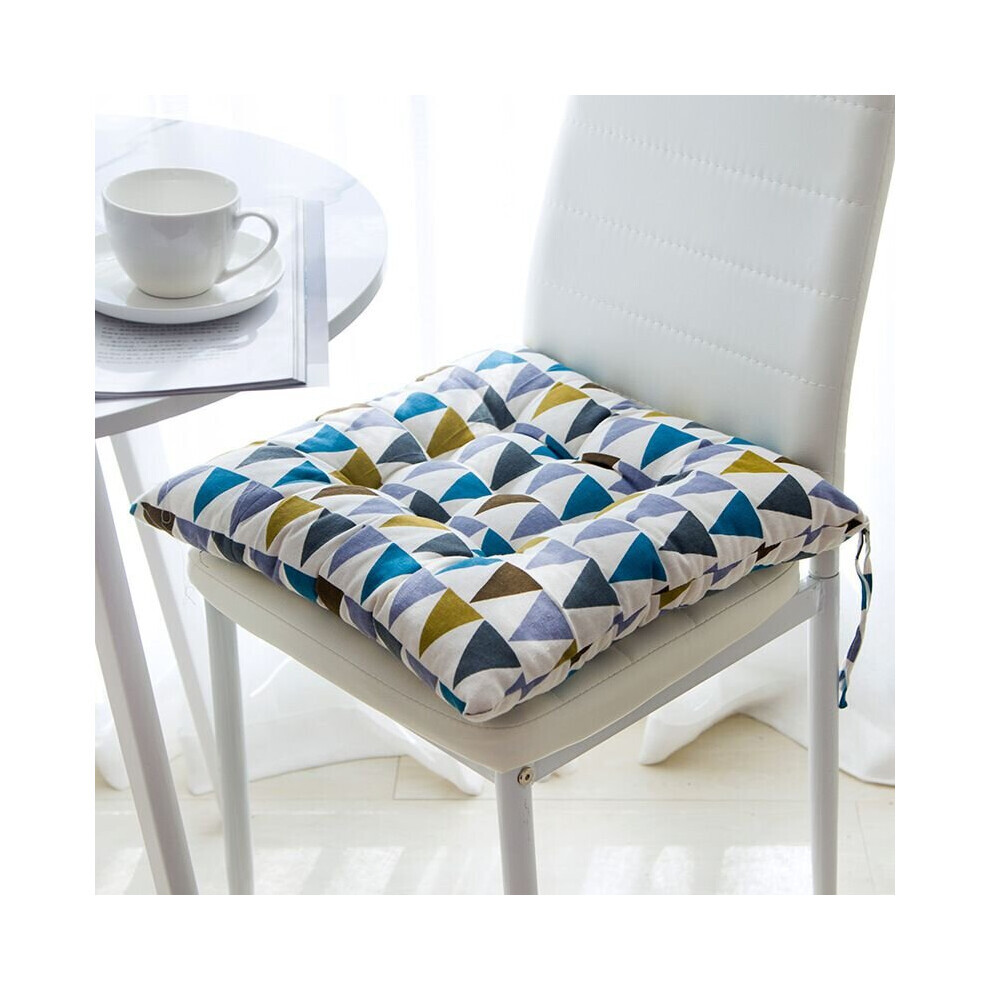 Coussin de chaise de jardin en coton et lin (triangle gris - 40 x 40 cm) 40/45/50 cm