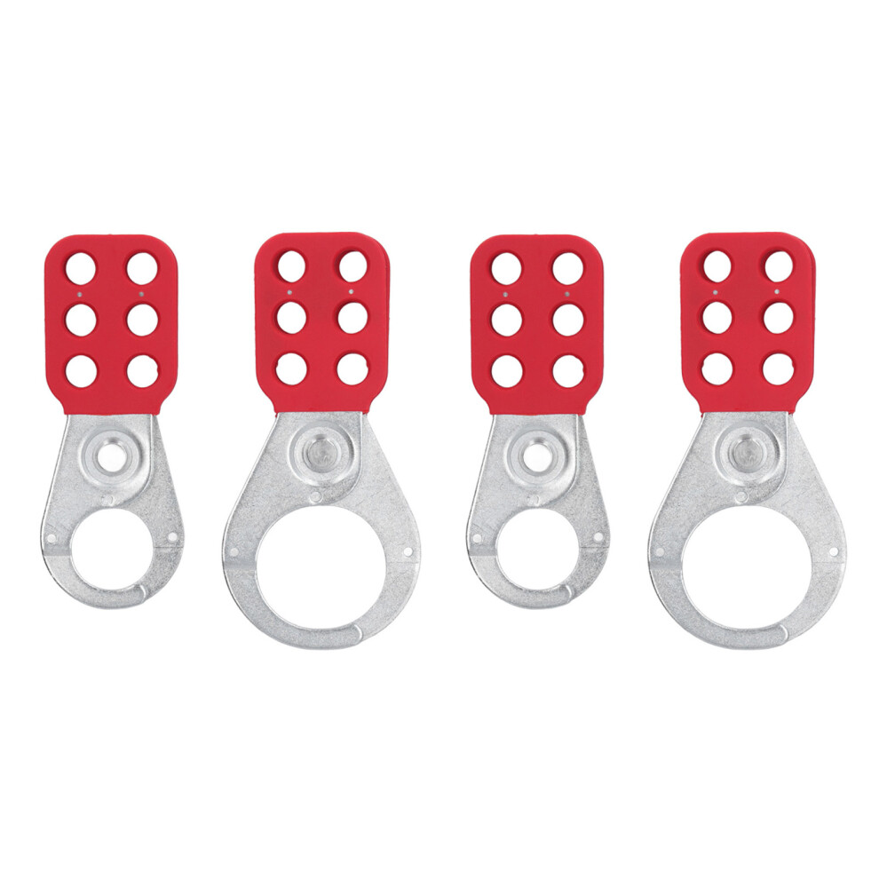 2 Sets Lock Out Hasps 6 Holes Interlock Hasp Nylon Handle Steel Industrial Security Hasp 1In 1.5In 7901315182555