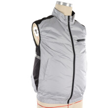 Air Conditioned Clothes UV Resistant Breathable Skin Friendly Wearable Cooling Fan Vest for Hiking Working XXXL Light Gray