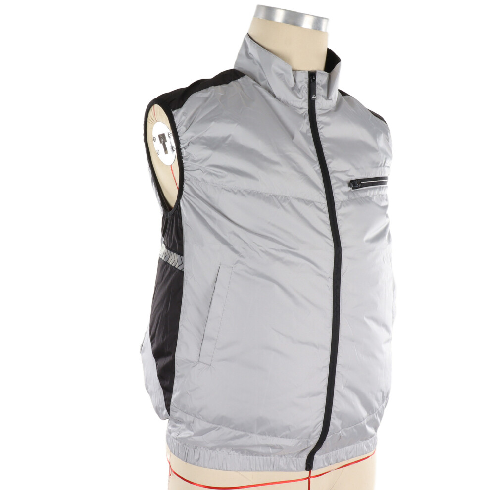 Air Conditioned Clothes Uv Resistant Breathable Skin Friendly Wearable Cooling Fan Vest For Hiking Working Xxxl Light Gray 4081315182953
