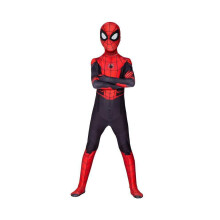 (Spiderman - Kids-3-4 Years) Kids Boy Spider-Man Far From Home Red Black Spiderman Zentai Cosplay Show